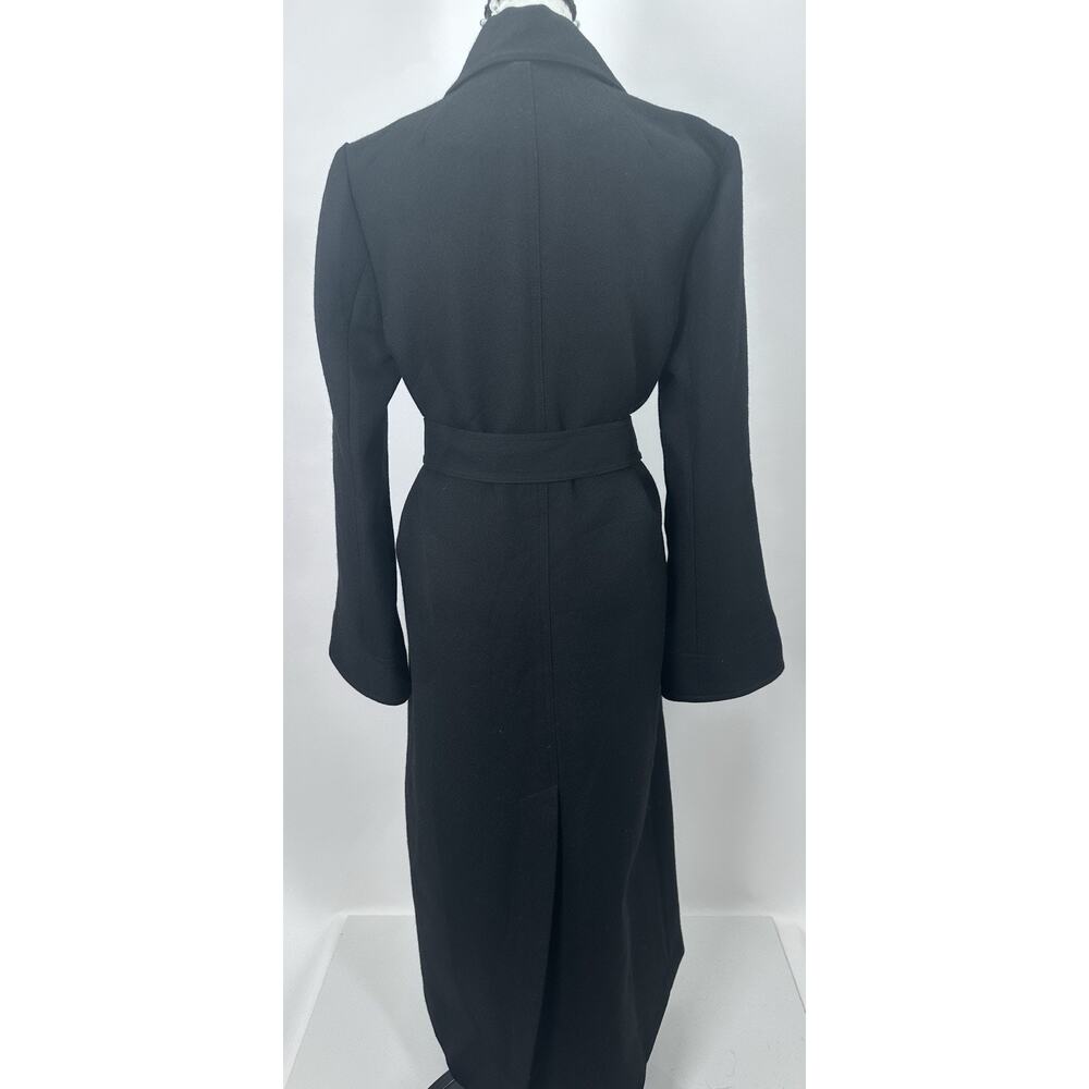 ⭐️ A.L.C. Wool Long Classic Unlined Black Coat w/Belt Size 2 $895 - Picture 3 of 11